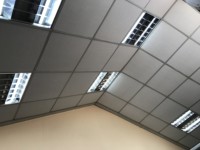 Sistema de Rejilla Plana para Techo Suspendido de Acero Decorativo, Fino de 15mm, Blanco, Componentes de Rejilla en T