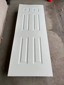 Porte intérieure en bois massif moderne à <span class=keywords><strong>6</strong></span> panneaux, 30*80, en MDF à âme creuse, apprêtée en blanc, avec surface finie pour les intérieurs - Product Image 2