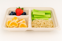 Plateau alimentaire jetable en gros écologique dégradé assiettes jetables et boîte de récipient alimentaire assiettes de restaurant