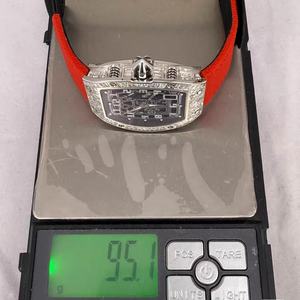 Montre mécanique pour homme ultra-fine de haute qualité 67-01, montre luxueuse sertie de diamants en moissanite, miroir en saphir, montre tendance - Product Image 6