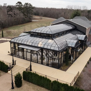 Véranda en verre décorative sur mesure BLVE, grande taille, pour jardin extérieur, serre avec toit à plusieurs niveaux, idéale pour les lieux <span class=keywords><strong>de</strong></span> mariage - Product Image 2