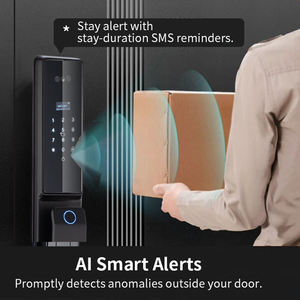 Cerradura Inteligente Tuya Wifi con Reconocimiento de Venas de la Palma de la Mano, Integración con Alexa, Reconocimiento Facial 3D, Huella Dactilar, Video, Acceso con Tarjeta, Uso en la Nube, Pantalla IPS - Product Image 4