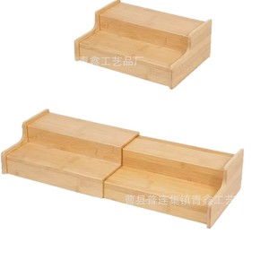Wooden Expandable Cup Holder 2 Tier Multi Function <b>Kitchen</b> Storage <b>Rack</b> For Coffee Mug Display - Product Image 5