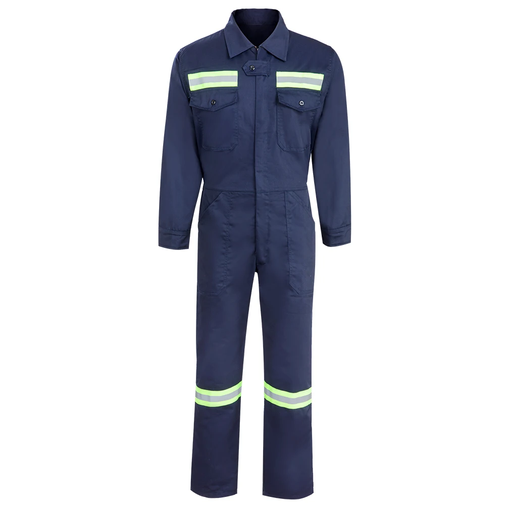 OEM के साथ चिंतनशील निविड़ अंधकार आग retardant कपड़े आरामदायक औद्योगिक workwear coverall विरोधी स्थैतिक आग सबूत सूट