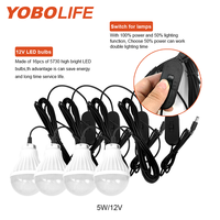 DC Output Auto Control 12V LED Lampes Alimentation de secours Mini kits d'éclairage solaire avec Bluetooth