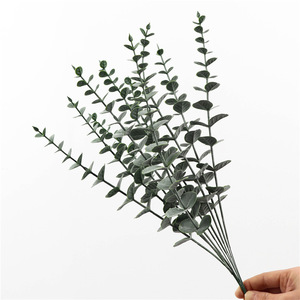 Feuilles d'eucalyptus artificielles Wen Hope 10cm-30cm, verdure en plastique pour décoration de mariage - Product Image 4