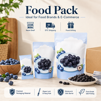 Bolsa de Embalaje de Plástico Personalizada ODM con Impresión UV, Grado Alimenticio, Tipo Stand-up, para Alimentos Secos, Frutas Congeladas, Arándanos Naturales