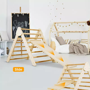 Gimnasio <span class=keywords><strong>de</strong></span> Escalada <span class=keywords><strong>de</strong></span> <span class=keywords><strong>Madera</strong></span> para Niños, Triángulo <span class=keywords><strong>Pikler</strong></span> Montessori, Estructura <span class=keywords><strong>de</strong></span> Juego Interior para Preescolar, Actividad <span class=keywords><strong>de</strong></span> Escalada para Niños Pequeños - Product Image 6