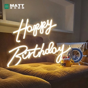 Pas de MOQ, néon LED paysage, logo personnalisé, design signature, décoration intérieure de voiture, mur, USB, fonctionne, mon joyeux anniversaire, événements, lumières - Product Image 5