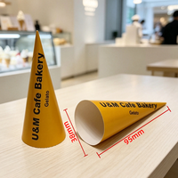 Coupelles à glace en papier jetables VIC à paroi simple, qualité alimentaire, enduites imperméables, diamètre 3,8 cm, longueur 9,5 cm, avec logo personnalisé, pour boissons froides