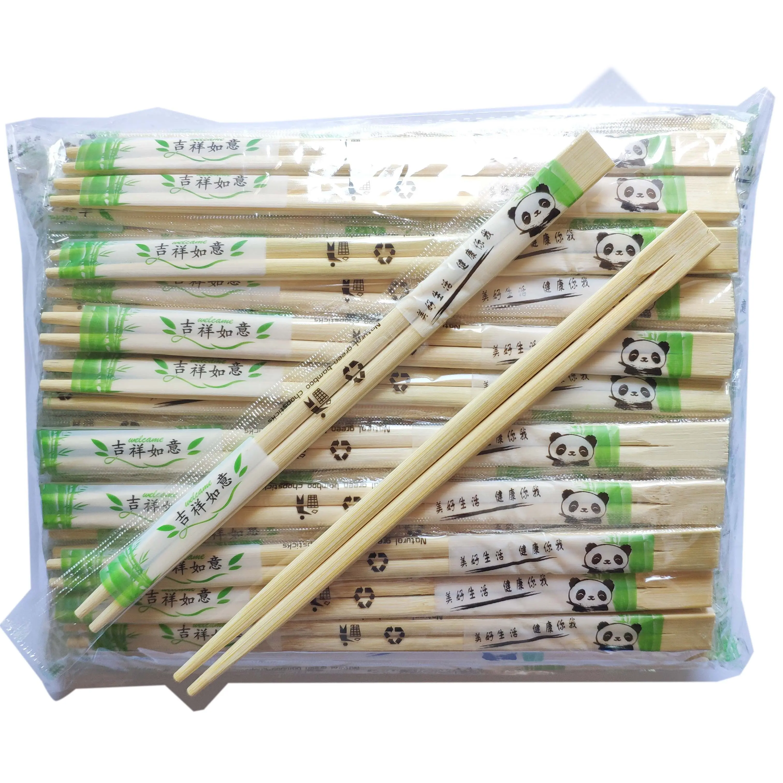 Wholesale disposable bamboo chopsticks paper wrapped disposable chopsticks with logo