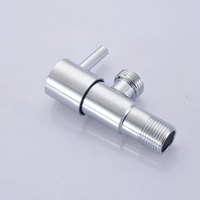 Válvula de Descarga para Inodoro de Acero Inoxidable con Control Único y Salida de Agua, Válvula Angular de 1/2, Precio Económico