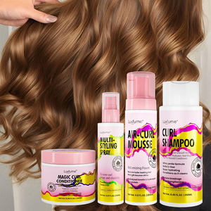 Kit per <span class=keywords><strong>la</strong></span> Cura dei <span class=keywords><strong>Capelli</strong></span> Ricci Luxfume, Balsamo Mousse <span class=keywords><strong>con</strong></span> Olio di Cocco e Argan, Anti-Crespo, Idratazione Profonda per <span class=keywords><strong>Capelli</strong></span> Ricci - Product Image 1