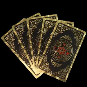 78 Foil Emas Tarot dengan Buku Panduan & Kotak Indah Holographic Tarot Deck Oracle Kartu Ramalan untuk Pemula
