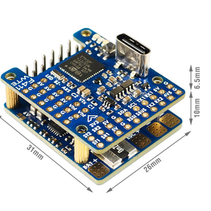 Contrôleur de vol MATEKSYS MATEK F411-WTE BMI270 Baro OSD Dual BEC 132A Current Senor 2-6S INAV pour avion RC à voilure fixe - Product Image 1