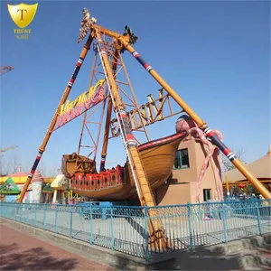 Crazy Flying Car Amusement Park Airplane Ride Pirate Ship Ride On Trailer
