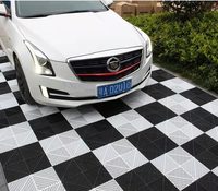 Dalles de sol modulaires en plastique PP antidérapantes et durables pour atelier et garage, 400*400*18mm, vente en gros