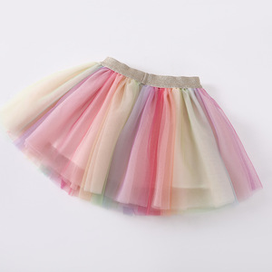 Conjunto de Vestido de Princesa de Dos Piezas para Niña con Unicornio, Ligero de Verano, Cuello Redondo, Manga Corta, Arcoíris para <span class=keywords><strong>Fiesta</strong></span> - Product Image 4