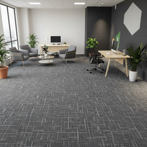 Dalles de moquette de bureau 50x50, insonorisation, prix bas, dalles de moquette bon marché, revêtement de <span class=keywords><strong>sol</strong></span> de bureau, dalles de moquette carrées de luxe pour usage commercial - Product Image 1