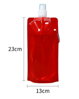 Sac à eau pliable en PE respectueux de l'environnement avec impression de logo pour les sports de plein air, l'alpinisme, les pique-niques portables