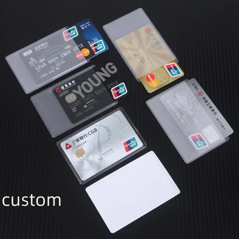 Изготовленный на заказ дешевый мягкий пластиковый ПВХ визитница держатель для кредитных карт виниловые кармашки для карт