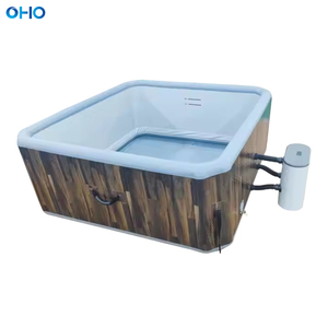 <span class=keywords><strong>Spa</strong></span> <span class=keywords><strong>gonflable</strong></span> portable pour l'intérieur et l'extérieur, piscine chauffée et froide avec 130 jets à bulles et couverture - Product Image 4