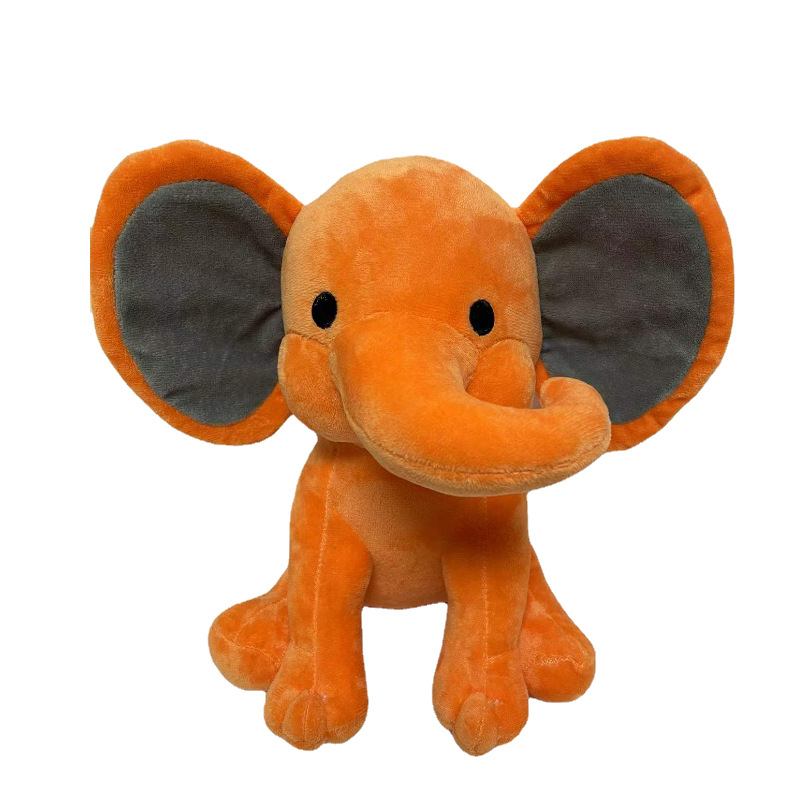 Peluche éléphant orange