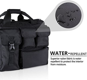 Bolsa de mensajero para ordenador portátil negra de 17 pulgadas para hombre de la mejor calidad, bolsa de piloto de hombro táctica multifunción de poliéster duradero, estilo de moda - Product Image 5