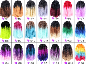 מותאם אישית סיטונאי סינתטי עמוק טרום looping looping looping crochet שיער האביב טוויסט - Product Image 3