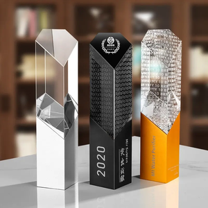 بيع بالجملة الأعلى مبيعًا في قوانغتشو تصميم جديد محفور بالليزر معدن زجاج أسود ذهبي فضي برونزي جوائز هدايا للأعمال - Product Image 2