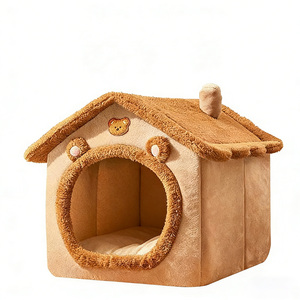 Yangyangpet - Casa de Campaña Plegable Premium para Mascotas, Cueva Interior de Felpa Cómoda para Perros de Razas Pequeñas - Product Image 1