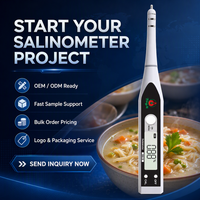 Medidor de Salinidad Digital 0-10% para Cocina y Alimentos, Probador de Concentración de Sal de Alta Precisión con Pantalla TFT