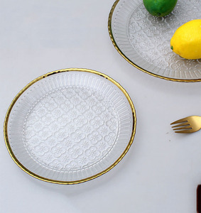 Assiettes de service personnalisées d'usine, style nordique, bord doré, assiettes à salade, assiettes à steak, vaisselle de service pour la maison, assiettes à dessert, assiettes de dîner occidentales, assiettes de restaurant - Product Image 2