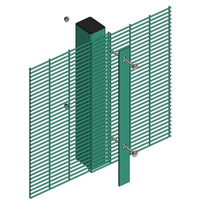 <span class=keywords><strong>Kit</strong></span> de clôture de sécurité en maille <span class=keywords><strong>rigide</strong></span> anti-escalade 358 à rayures de 2,4 m de haut - Product Image 2