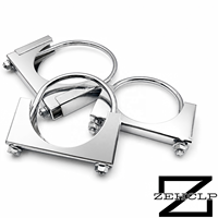 Collier de serrage en U pour échappement en acier inoxydable 304, écrou hexagonal robuste universel de 3,0 pouces pour raccord de silencieux, finition miroir OEM