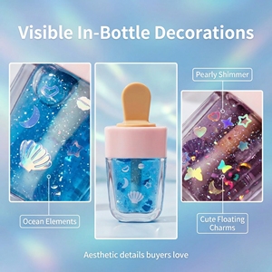 Brillo Labial Natural Voluminizador en Envase con Forma de Helado para Labios Secos, Maquillaje Diario, OEM, ODM - Product Image 4