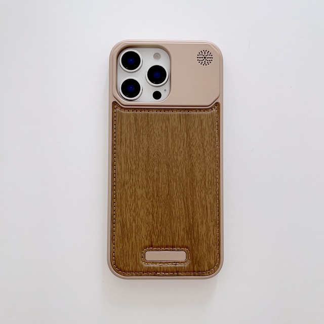 Frameless Wood PU Leather Phone Case New Design Magnetic Shockproof Compatible with for iPhone 16 15 PRO max for iPhone Plus