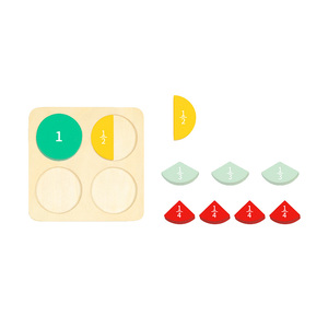Montessori Wooden Fraction Puzzle Geometry Shape Sorter Kids Building <strong>Block</strong> <strong>Counting</strong> Game Board for Children Numberblocks - Product Image 4