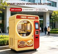 Distributeur automatique intelligent 24h/24 de snacks, unité autonome double mode pour Jianbing et crêpes européennes