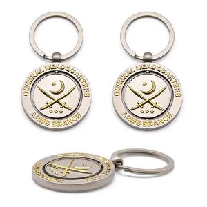 Personalisierte custom made zwei seitige schlüsselring drehbare emaille schlüssel ketten souvenir metall individuelles logo 3d keychain