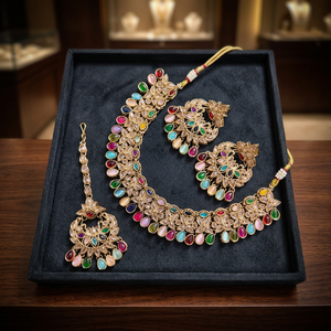 Elegant High Quality Zinc Alloy Bridal Engagement Wedding Anniversary Party Gift Ethnic Fashion Rhodium Plated Jewelry <b>Set</b> - Product Image 2