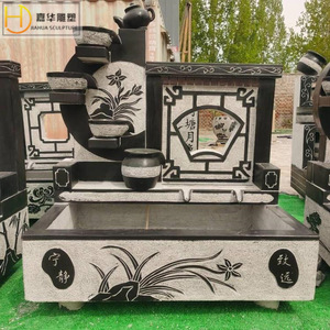 <b>Stone</b> Carved Water Flowing Ornament Chinese Style Outdoor Fountain For Courtyard Garden Decoration Durable <b>Stone</b> Material - Product Image 2