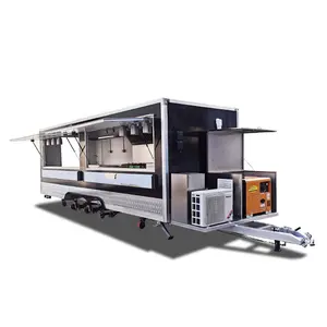 UKUNG 2023 Hot Sale shipping container food trailer street catering square food truck food trailers shawarma