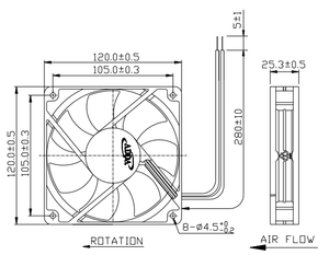 Nuevo Ventilador de Refrigeración Jaro Ad1212hb-F93gp 12038 12V 1.95a 12cm con Flujo de Aire Máximo - Product Image 2