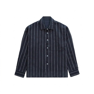 Chemise décontractée unie en popeline pour homme, col rabattu, manches longues, fermeture à bouton unique, tissu tissé d'été, teint en fil ODM, anti-UV - Product Image 1