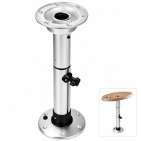 Pied de table télescopique en alliage d'aluminium réglable en hauteur, base amovible pour caravane, camping-car, bateau, yacht