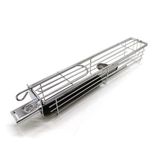 Lot de 4 paniers à <span class=keywords><strong>kebab</strong></span> en acier inoxydable pour barbecue, hot dog, légumes et viande, accessoires de barbecue. - Product Image 5