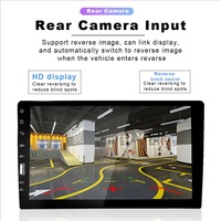 Pemutar MP5 Mobil 9.0 Inci 1DIN, Carplay & Android Auto Berkabel, Layar Kontrol Pusat Mobil, Input Kamera Mundur