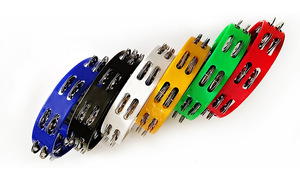 Wholesale Orff <b>Musical</b> <b>Instrument</b> Colorful Plastic Double Row Hand Shake Bell Toy <b>Musical</b> <b>Instrument</b> Tambourine Toy for Kids - Product Image 3