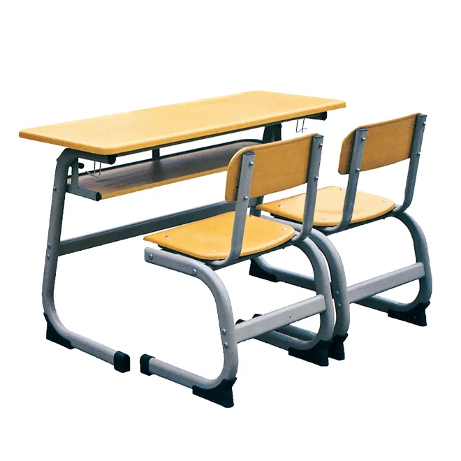 Mobiliário escolar moderno, conjunto de cadeira dupla, mesa de design escolar, mesa de estudo para estudantes